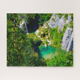 Jigsaws Plitvice lakes Croatia. Jigsaw Puzzle