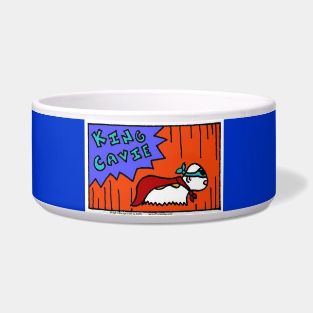 Jihn KING CAVIE Pet Bowl - Blue (Front)