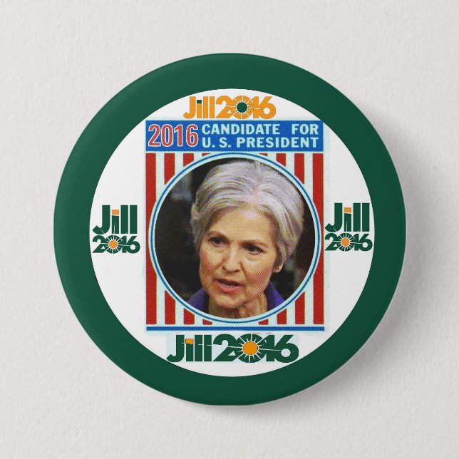 Jill Stein 2016 3 Inch Round Button (Front)