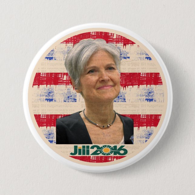 Jill Stein for President 2016 3 Inch Round Button (Front)