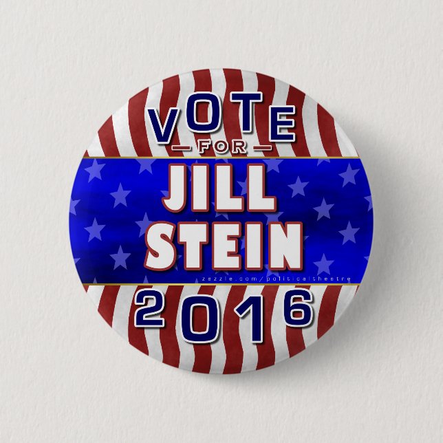 Jill Stein President 2016 Election Green Party 2 Inch Round Button (Front)