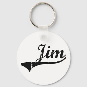 Jim Classic Style Name Keychain