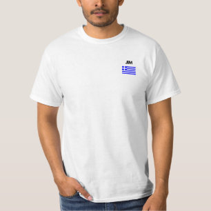 Jim Greek Name with Greek Flag Design T-Shirt