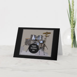 Jim Happy Birthday Drums Card