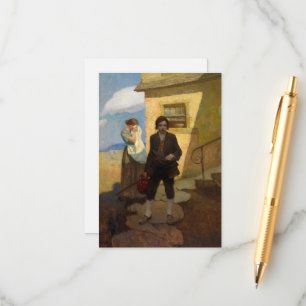 Jim Hawkins leaves home by Newell Convers Wyeth Enclosure Card