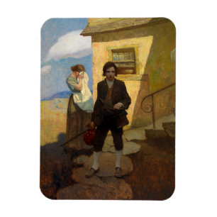 Jim Hawkins leaves home by Newell Convers Wyeth Magnet