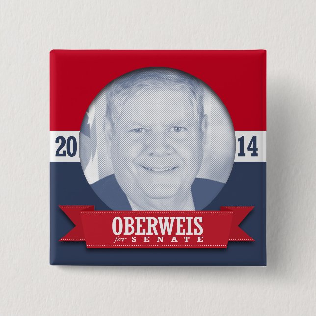 JIM OBERWEIS CAMPAIGN 2 INCH SQUARE BUTTON (Front)