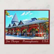 Jim Thorpe Pa. 21 Postcard