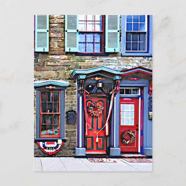 Jim Thorpe PA - Fancy Doors and Windows Postcard (Front)
