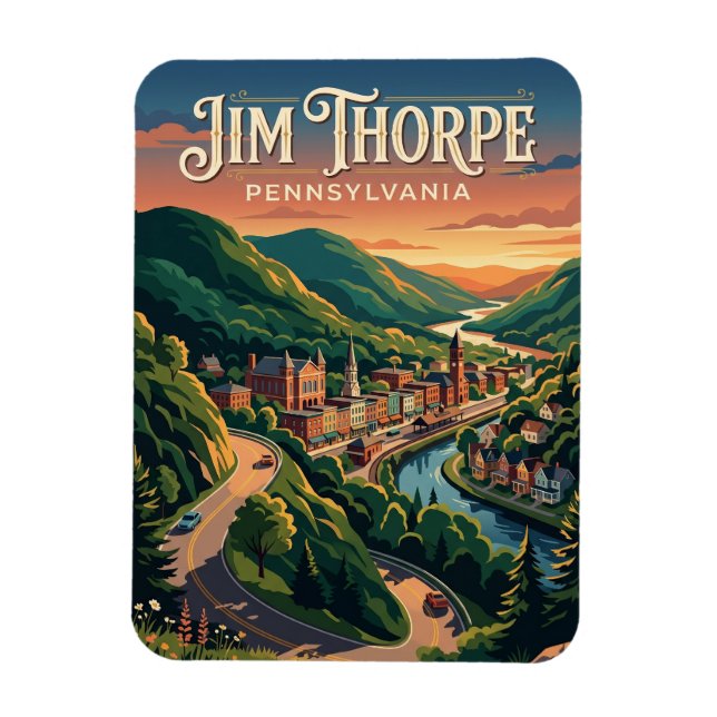 Jim Thorpe USA Magnet (Vertical)