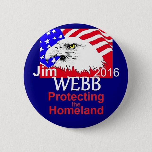Jim WEBB 2016 2 Inch Round Button (Front)