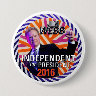Jim Webb 2016 3 Inch Round Button
