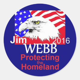 Jim WEBB 2016 Classic Round Sticker