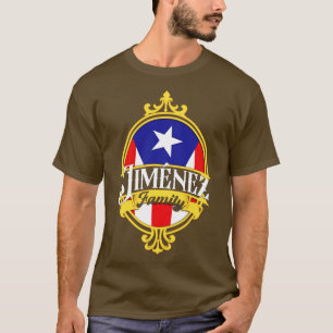 Jimenez Family Puerto Rico Flag T-Shirt