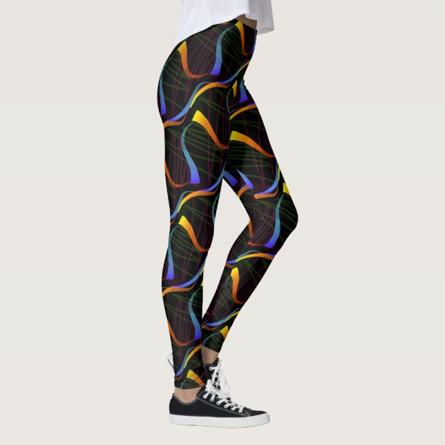 Jimette Design blue orange black Leggings (Right)
