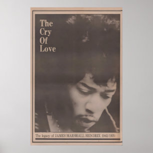 JIMI HENDRIX Poster - 1975 original NME - The Cry