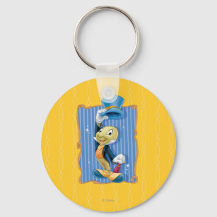 Jiminy Cricket Lifting His Hat Keychain