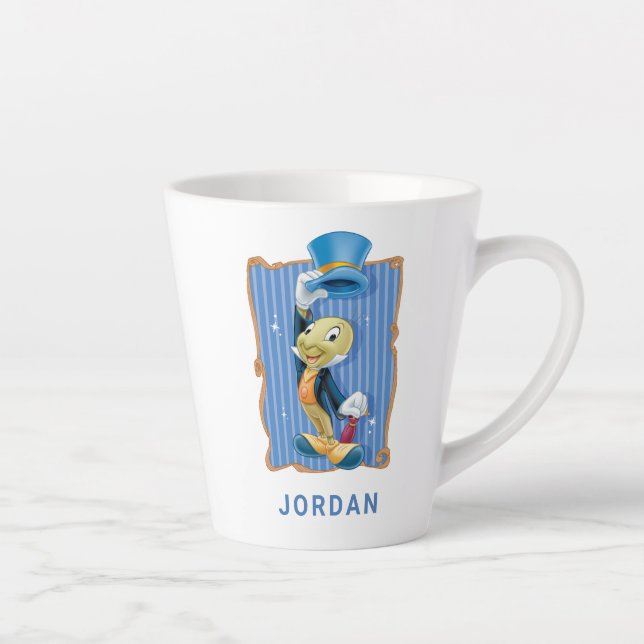Jiminy Cricket Lifting His Hat Latte Mug (Right)