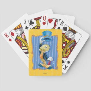 Jiminy Cricket Lifting His Hat Playing Cards
