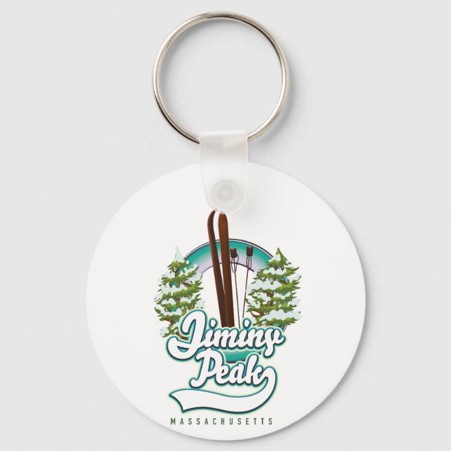 jiminy peak massachusetts ski logo keychain (Front)
