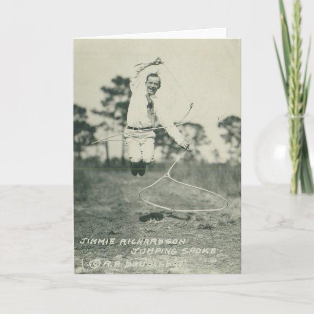 Jimmie Richardson jumping spoke. Card (Front)