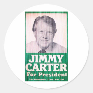 Jimmy Carter Vintage Classic Round Sticker