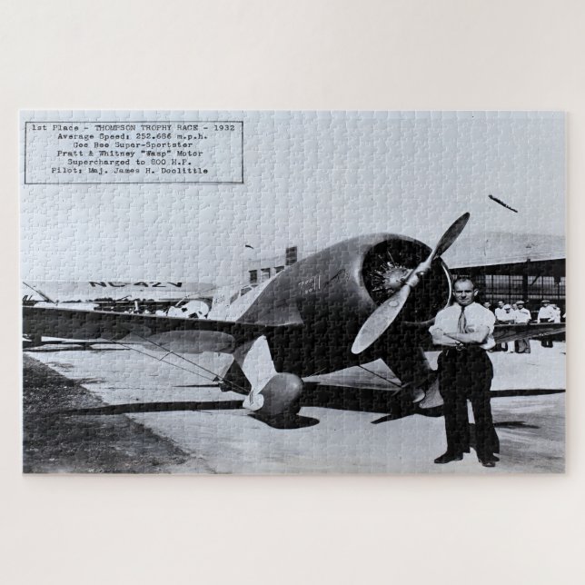Jimmy Doolittle and the Gee Bee R-1 Jigsaw Puzzle (Horizontal)