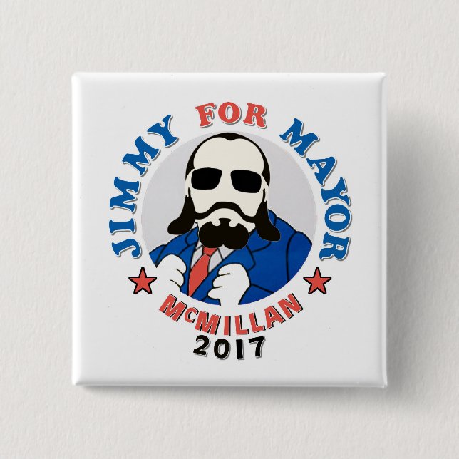 Jimmy McMillan 2017 2 Inch Square Button (Front)