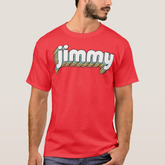 Jimmy Retro Rainbow Typography Faded Style T-Shirt