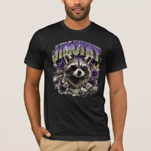 Jimothy Cool Raccoon Urban Streetwear T-Shirt