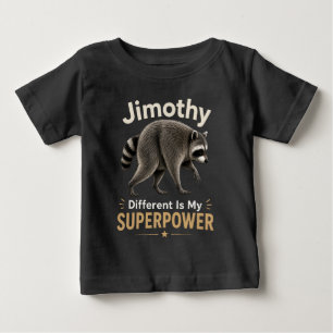 Jimothy different is my superpower baby T-Shirt