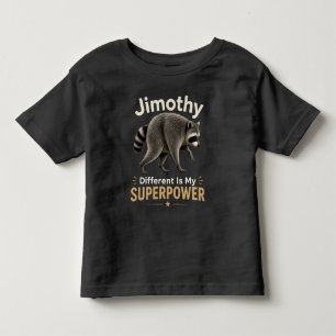 Jimothy different is my superpower toddler t-shirt
