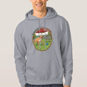 jimothy makes a doggy friend in the park hoodie
