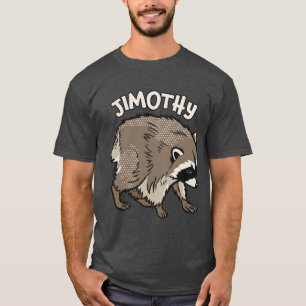Jimothy Raccoon Comic Style Animal T-Shirt