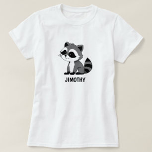 Jimothy Raccoon Cute Funny Pet Lover Modern Trendy T-Shirt