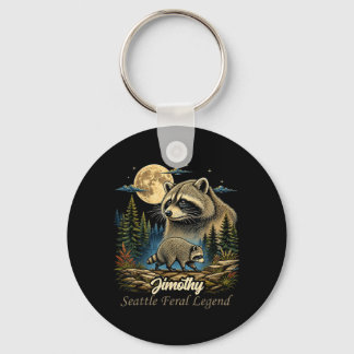 Jimothy Raccoon Funny Jimothy From Seattle Meme Keychain