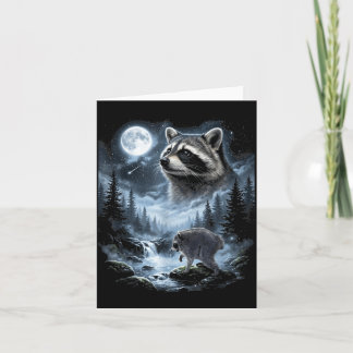 Jimothy Raccoon Howling At The Moon Card