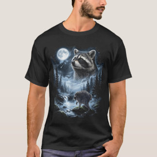 Jimothy Raccoon Howling At The Moon T-Shirt