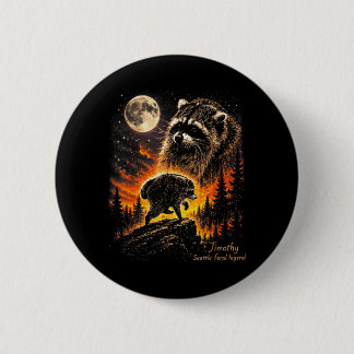 Jimothy Raccoon Howling Moon Meme Funny Jimothy 2 Inch Round Button