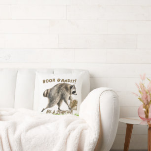 Jimothy the Raccoon: Book Bandit Pillow
