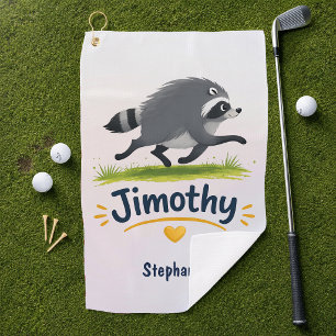 Jimothy Viral Raccoon Funny Trash Panda Wildlife Golf Towel