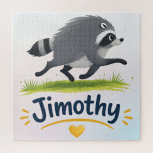 Jimothy Viral Raccoon Funny Trash Panda Wildlife Jigsaw Puzzle