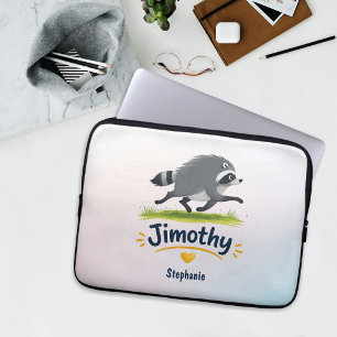 Jimothy Viral Raccoon Funny Trash Panda Wildlife Laptop Sleeve