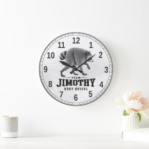 Jimothy Viral Raccoon Funny Trash Panda Wildlife Large Clock
