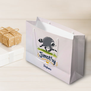 Jimothy Viral Raccoon Funny Trash Panda Wildlife Large Gift Bag