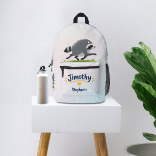 Jimothy Viral Raccoon Funny Trash Panda Wildlife Printed Backpack