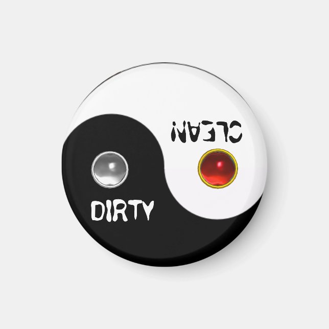 JIN JANG DIRTY CLEAN DISHWASHER MAGNET (Devant)