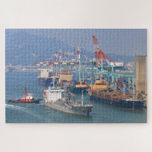 Jin Yang ship and tug Jigsaw Puzzle (Horizontal)