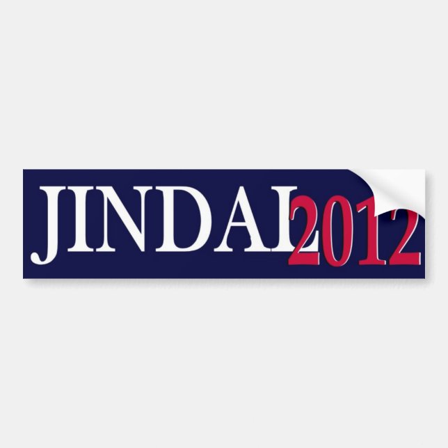 Jindal 2012 bumper sticker simple I (Front)