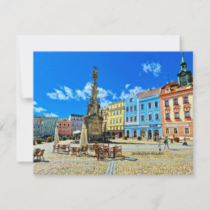 Jindrichuv Hradec, Czech Republic town square Card